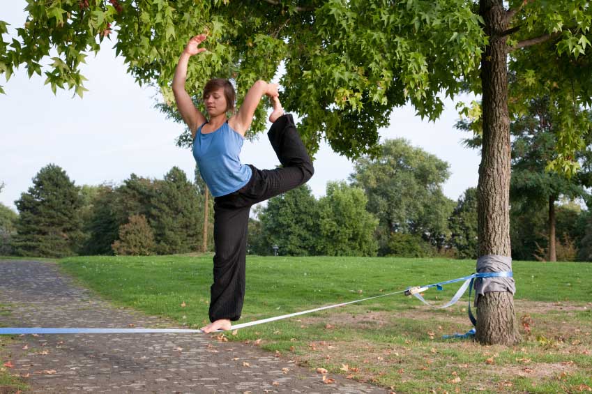 Slackline der indoor und outdoor Sport sportmeile76