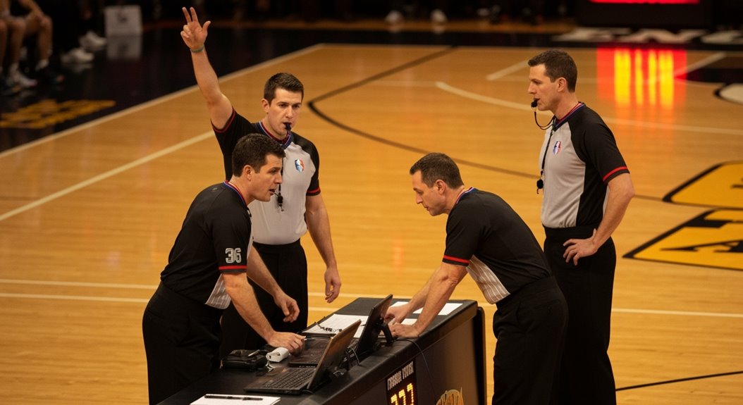 Basketball-Schiedsrichter, Fouls und Spielstandsanzeige erklärt