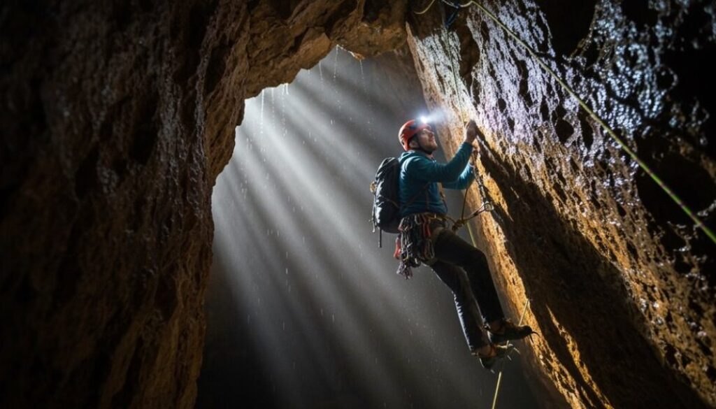 Höhlenkletterabenteuer sicher