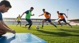 Football-Team Taktiktraining