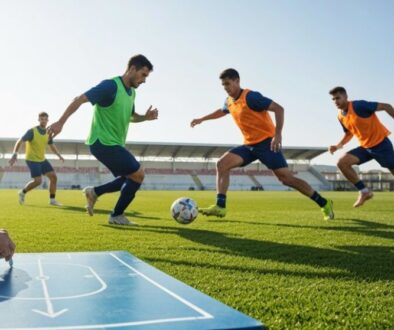 Football-Team Taktiktraining