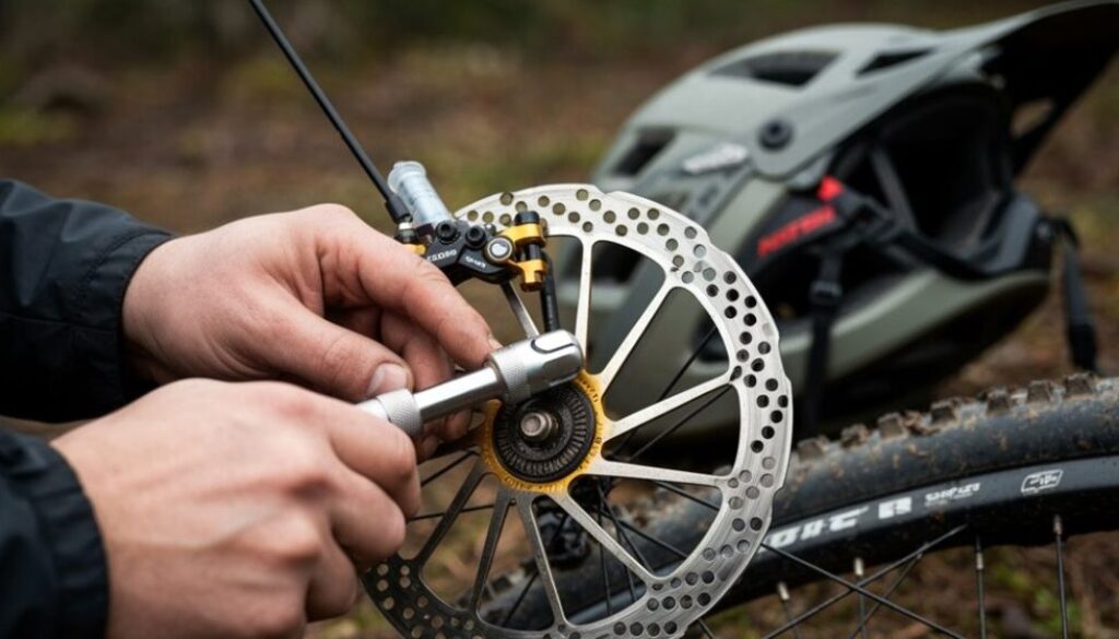 Mountainbike-Bremseneinstellung