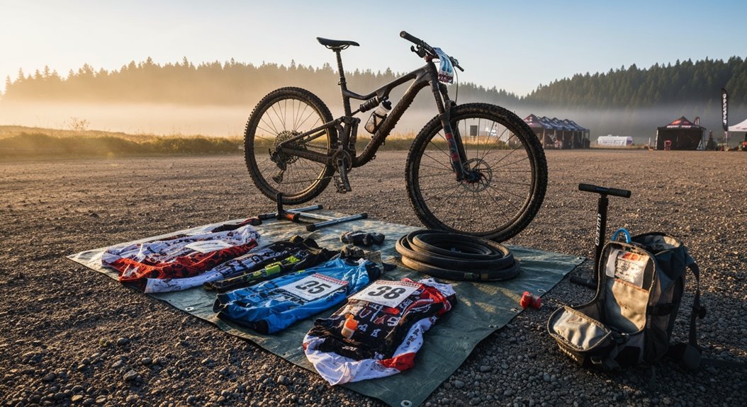 Mountainbike-Rennen Vorbereitung