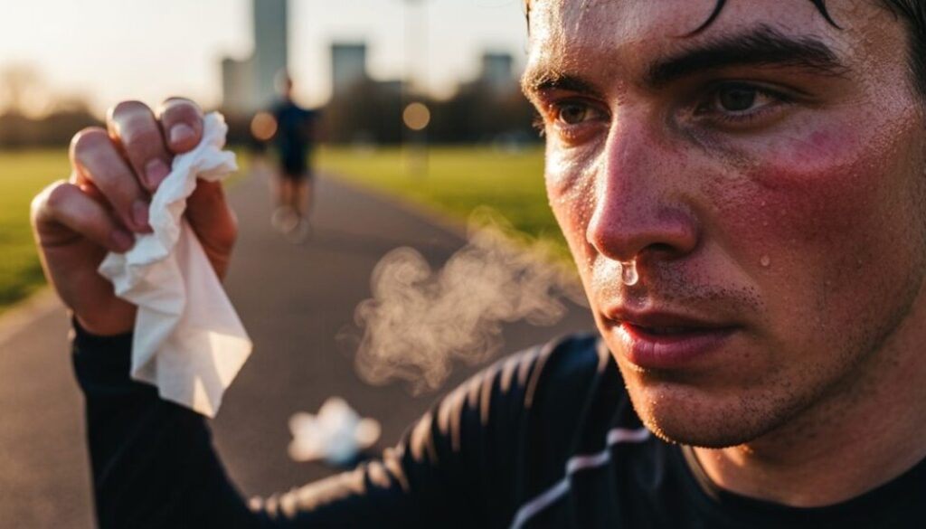 laufende Nase beim Joggen