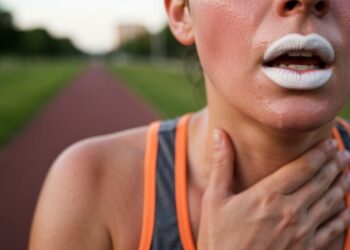 weißes Dreieck Mund Sauerstoffmangel