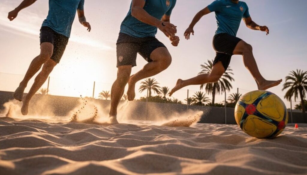 Strandfußball Sand