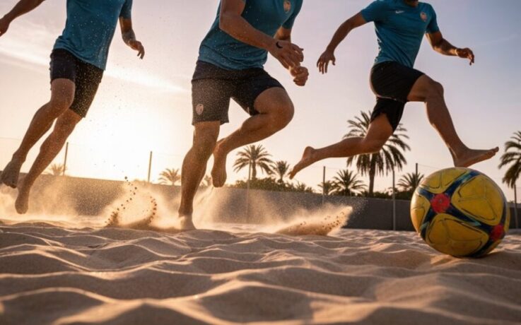 Strandfußball Sand
