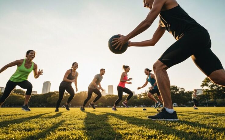 Gemeinschaftliches Gruppen-Fitnessangebot