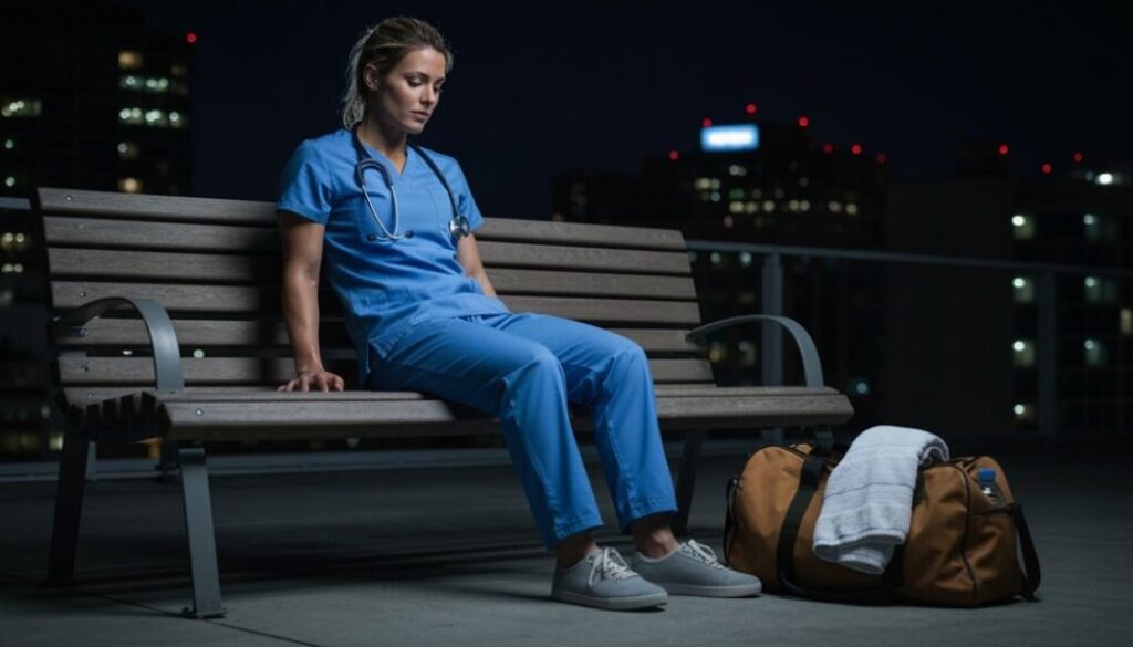 Nachtschichtkrankenschwester Erholungsroutine