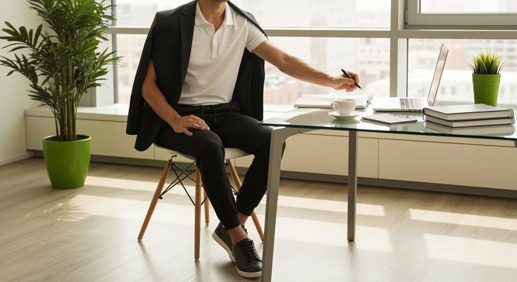 polierte Arbeitskleidung im Athleisure-Stil