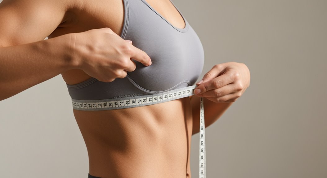 präzise Unterbrust- und Körbchenmaße