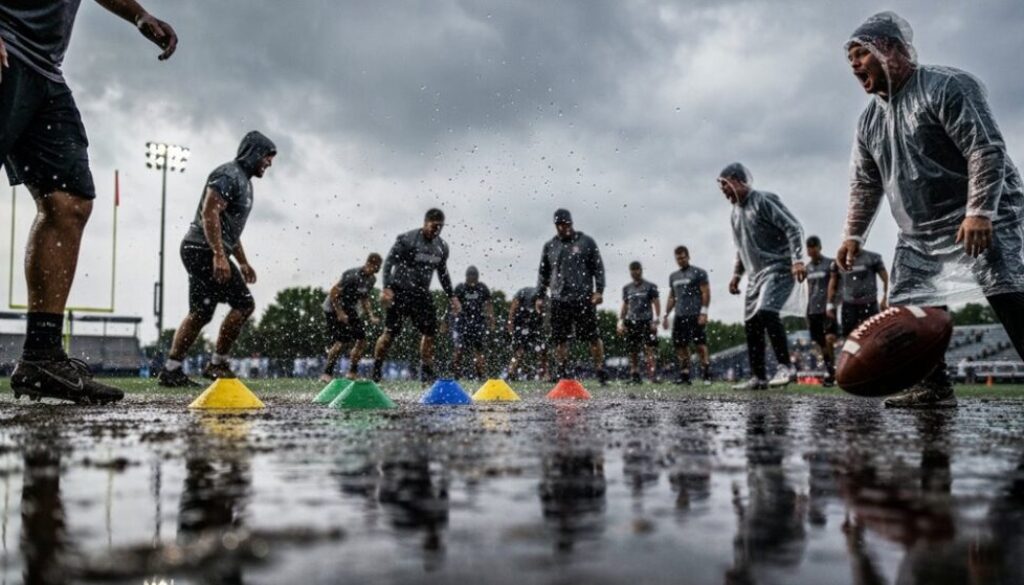 regenfeste Fußballtraining-Übungen