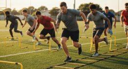 Fußballtrainer verfeinertes Agilitätstraining