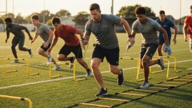 Fußballtrainer verfeinertes Agilitätstraining