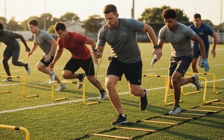 Fußballtrainer verfeinertes Agilitätstraining