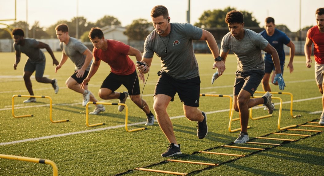 Fußballtrainer verfeinertes Agilitätstraining
