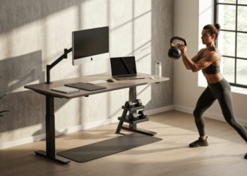 Stehschreibtisch-Workout