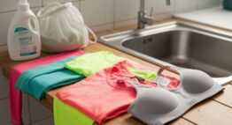 wasche Sportbekleidung, um Beschädigungen zu vermeiden